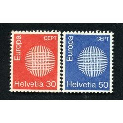 Suiza Switzerland 855/56 1970 Europa Òxido en reverso Suiza Switzerland 855/56 1970 Europa Òxido en reverso