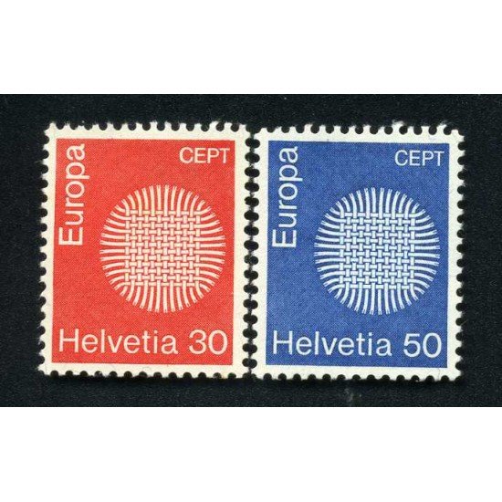 Suiza Switzerland 855/56 1970 Europa Òxido en reverso Suiza Switzerland 855/56 1970 Europa Òxido en reverso