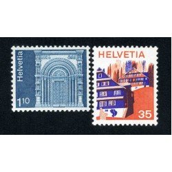 VAR1/S Suiza Switzerland  992/93 1975  Serie Paisaje Arquitectura Portal MNH