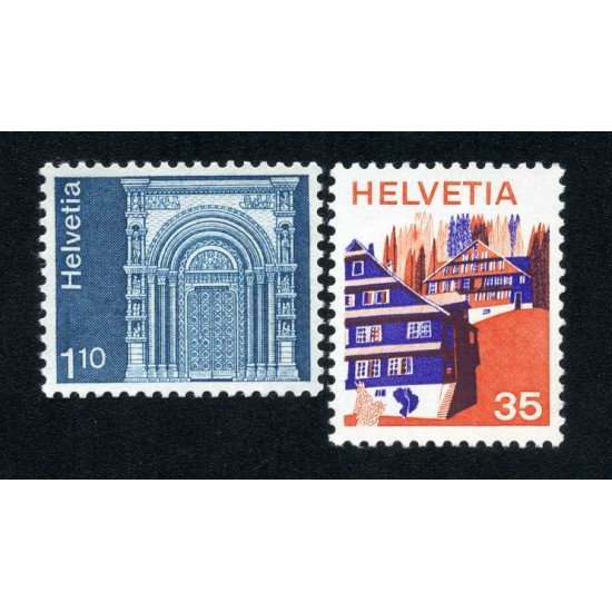 VAR1/S Suiza Switzerland  992/93 1975  Serie Paisaje Arquitectura Portal MNH
