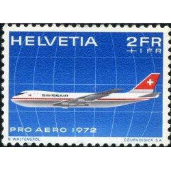 TRA1/S Suiza Switzerland A-47 1972 25º Anv. del tráfico aéreo en el Atlántico Norte 50º Aniv. del tráfic aéreo postal inter. Avió Jumbo-Jet MNH TRA1/S Suiza Switzerland A-47 1972 25º Anv. del tráfico aéreo en el Atlántico Norte 50º Aniv. del tráfic aéreo postal inter. Avió Jumbo-Jet MNH