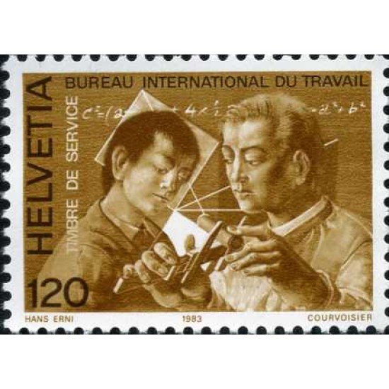 Suiza Switzerland Servicios 461 1983 Oficina inter. del trabajo Maestro y aprendiz MNH Suiza Switzerland Servicios 461 1983 Oficina inter. del trabajo Maestro y aprendiz MNH