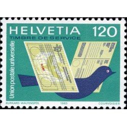 Suiza Switzerland Servicios 462 1983 UPU Paloma y correo MNH Suiza Switzerland Servicios 462 1983 UPU Paloma y correo MNH