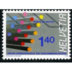 VAR2/S Suiza Switzerland Servicios 466 1988 UIT Fibra óptica MNH VAR2/S Suiza Switzerland Servicios 466 1988 UIT Fibra óptica MNH