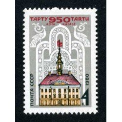 Rusia 4728 1980 950º Aniv. de la ciudad estoniana de Tartou Edificio MNH