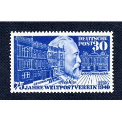 Alemania Federal - Bizonia - 82 - 1949 75º Aniv. de la UPU Efigie de H. von Stephan Edificios Lujo