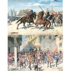 España Spain Hojitas Recuerdo 138/39 Barnafil 2005 Quijote Caballos Horse
