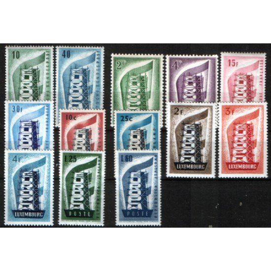 Tema Europa - 1956 - Completo Tema Europa 13 Sellos Tema Europa - 1956 - Completo Tema Europa 13 Sellos