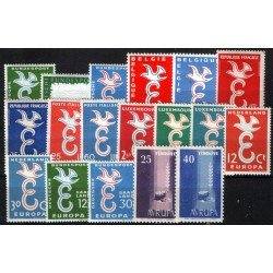 Tema Europa - 1958  Año Completo 17 Sellos