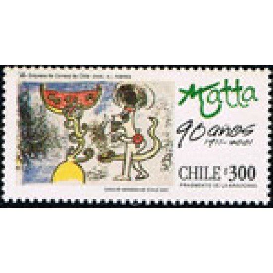 Chile 1604 2001 90 Años de la pintura y la escultura de Roberto Matta Echaurren MNH Chile 1604 2001 90 Años de la pintura y la escultura de Roberto Matta Echaurren MNH