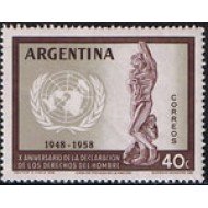 VAR1/S Argentina 595 1959 10 Aniversario de la declaración Universal de derechos Humanos VAR1/S Argentina 595 1959 10 Aniversario de la declaración Universal de derechos Humanos