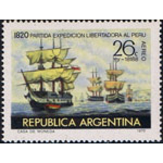 Argentina A- 133 1970 150 Años de la salida de la expedición liberadora al Peru MNH Argentina A- 133 1970 150 Años de la salida de la expedición liberadora al Peru MNH