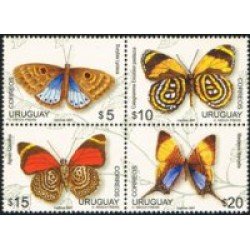 Uruguay 2338/41 Mariposas MNH Uruguay 2338/41 Mariposas MNH
