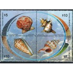 Uruguay 2317/2320 Caracolas marinas MNH Uruguay 2317/2320 Caracolas marinas MNH