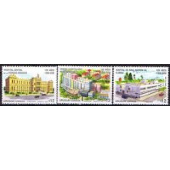 Uruguay 2364/2366 - Hospitales Centenarios MNH Uruguay 2364/2366 - Hospitales Centenarios MNH