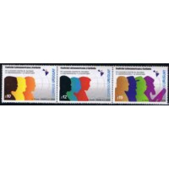 Uruguay 2373/2375 - Coalición Latinoamericana y del caribe contra el racismo  MNH