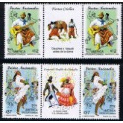 Uruguay - 2377a/2378a - Serie América UPAEP. Fiestas Nacionales Setenant MNH Uruguay - 2377a/2378a - Serie América UPAEP. Fiestas Nacionales Setenant MNH