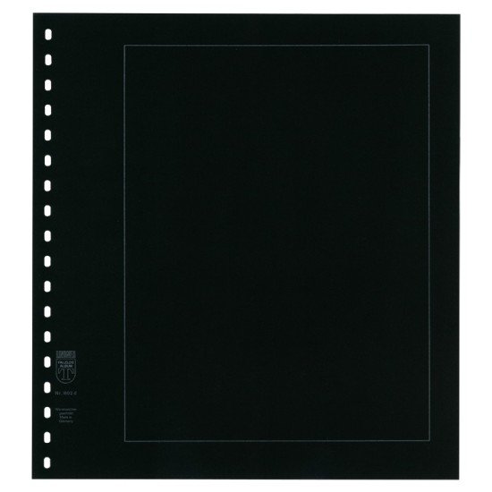 Lindner 802d Hojas Permaphil Cartulina negro 272 x 296 mm