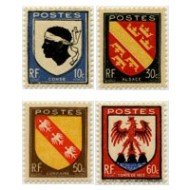 France Francia Nº 755/58 1946 Escudos de provincias Lujo France Francia Nº 755/58 1946 Escudos de provincias Lujo