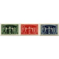 France Francia Nº 850/52 1949 75 Aniv. del U.P.U Lujo