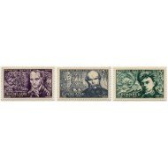 France Francia Nº 908/10 1951 Poetas simbolistas MNH France Francia Nº 908/10 1951 Poetas simbolistas MNH