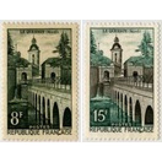 France Francia Nº 1105/06 1957 El Quesnoy Lujo France Francia Nº 1105/06 1957 El Quesnoy Lujo