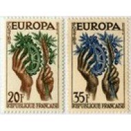 France Francia Nº 1122/23 1957 Europa Lujo