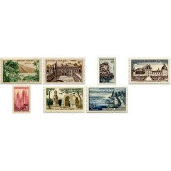 France Francia  Nº 1125/31 1957 Serie turística -Paisajes y lugares- Lujo