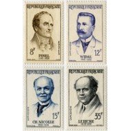 France Francia Nº 1142/45 1958 Grandes médicos Lujo France Francia Nº 1142/45 1958 Grandes médicos Lujo