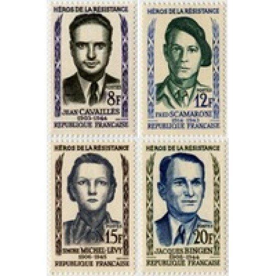 France Francia Nº 1157/60 1958 Héroes de la resistencia Lujo France Francia Nº 1157/60 1958 Héroes de la resistencia Lujo