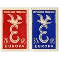 France Francia Nº 1173/74 1958 Europa Lujo France Francia Nº 1173/74 1958 Europa Lujo