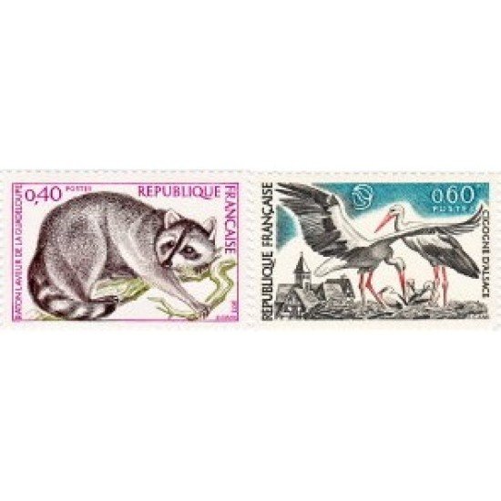 FAU4/S France Francia  Nº 1754/55  1973  Protección de la naturaleza Lujo