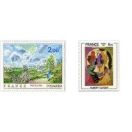 France Francia Nº 2136/37 1981 Serie artística Lujo France Francia Nº 2136/37 1981 Serie artística Lujo
