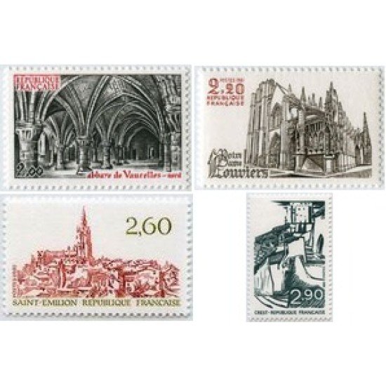 France Francia Nº 2160/63 1981 Serie turística Lujo France Francia Nº 2160/63 1981 Serie turística Lujo