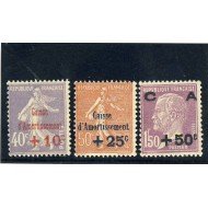 France Francia 249/51 1928 Semeuse, Pasteur MNH France Francia 249/51 1928 Semeuse, Pasteur MNH