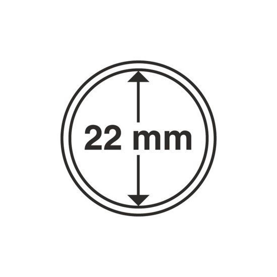 Leuchtturm 300053 cápsulas de monedas diámetro interior 22 mm
