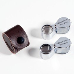Leuchtturm 302628 Lupa de precisión cromada (sistema de 3 lentes), 10 aumentos