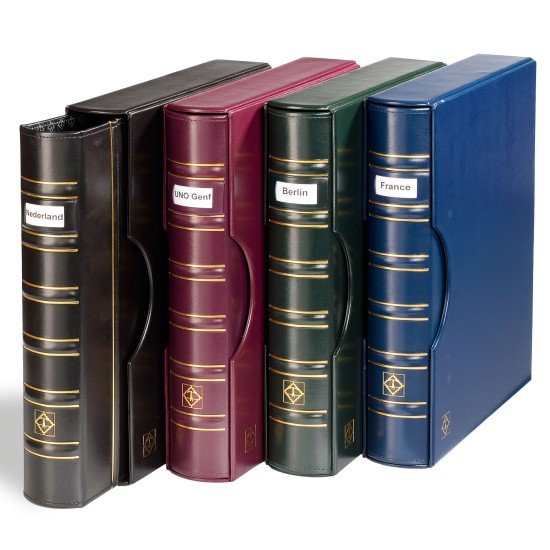 Leuchtturm 302901 tapa de anillas GRANDE SIGNUM, diseño classic, ventan p.inscription c.cajetín prote, azul