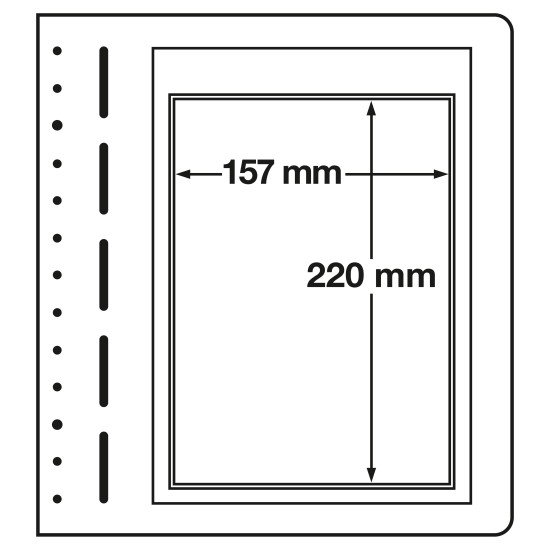 Leuchtturm 303892 hojas en blanco-LB, 1 división, para FDCs