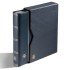 Leuchtturm 371799 Clasificador PREMIUM, DIN A4, 32 páginas negras, tapa de cuero* acolchada + cajetín, azul