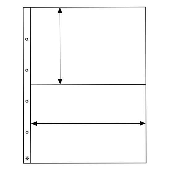 Leuchtturm 304329 Fundas de plástico KANZLEI, 2 divisiones, transparentes