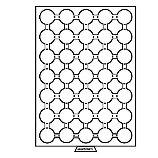 Leuchtturm 304779 Bandeja para monedas 35 divisiones para CAPS 26, gris