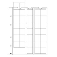 Leuchtturm 306013 hojas OPTIMA, para 35 monedas de hasta 27 mm Ø, transparentes