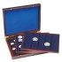 Leuchtturm 308045 Estuche para monedas VOLTERRA TRIO de Luxe, para divisiones cuadradas de 30, 39, 48 mm Ø