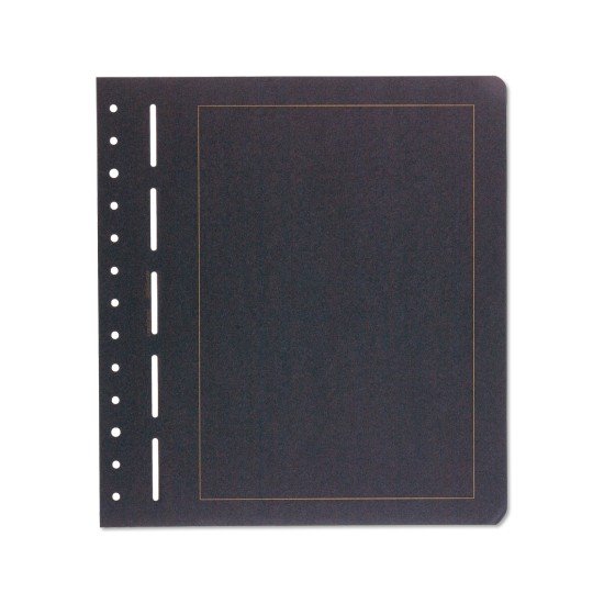 Leuchtturm 308094 hojas neutras para álbumes, cartón negro, línea marginal dorada Leuchtturm 308094 hojas neutras para álbumes, cartón negro, línea marginal dorada