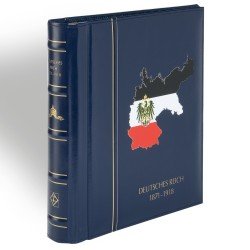 Leuchtturm 301397 SF-Álbum preimpreso PERFECT DP, classic DEUTSCHES REICH 1872-1918, azul