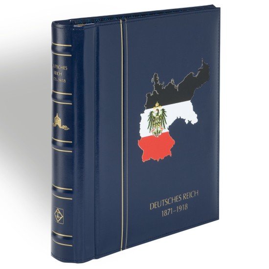 Leuchtturm 301397 SF-Álbum preimpreso PERFECT DP, classic DEUTSCHES REICH 1872-1918, azul