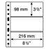 Leuchtturm 308439 hojas de plástico GRANDE, con 3 Bandas Horizonales, transparentes