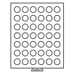 Leuchtturm 308554 Bandeja para monedas 42 divisiones redondas de 29 mm Ø, color humo Leuchtturm 308554 Bandeja para monedas 42 divisiones redondas de 29 mm Ø, color humo
