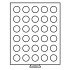 Leuchtturm 308810 Bandeja para monedas 30 divisiones redondas de 34 mm Ø, color humo